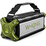 Bluetooth Speakers, W-KING 50W Deep Bass Portable Loud Bluetooth Speaker, IPX6 Waterproof Outdoor Speaker with HD Stereo Sound/Wireless Two Pairing/2-Equalizer/Power Bank/30H Playtime/TF Card/AUX/NFC