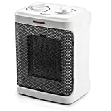 Pro Breeze Space Heater – 1500W Electric Heater with 3 Operating Modes and Adjustable Thermostat - Room Heater for Bedroom, Home, Office and Under Desk - White